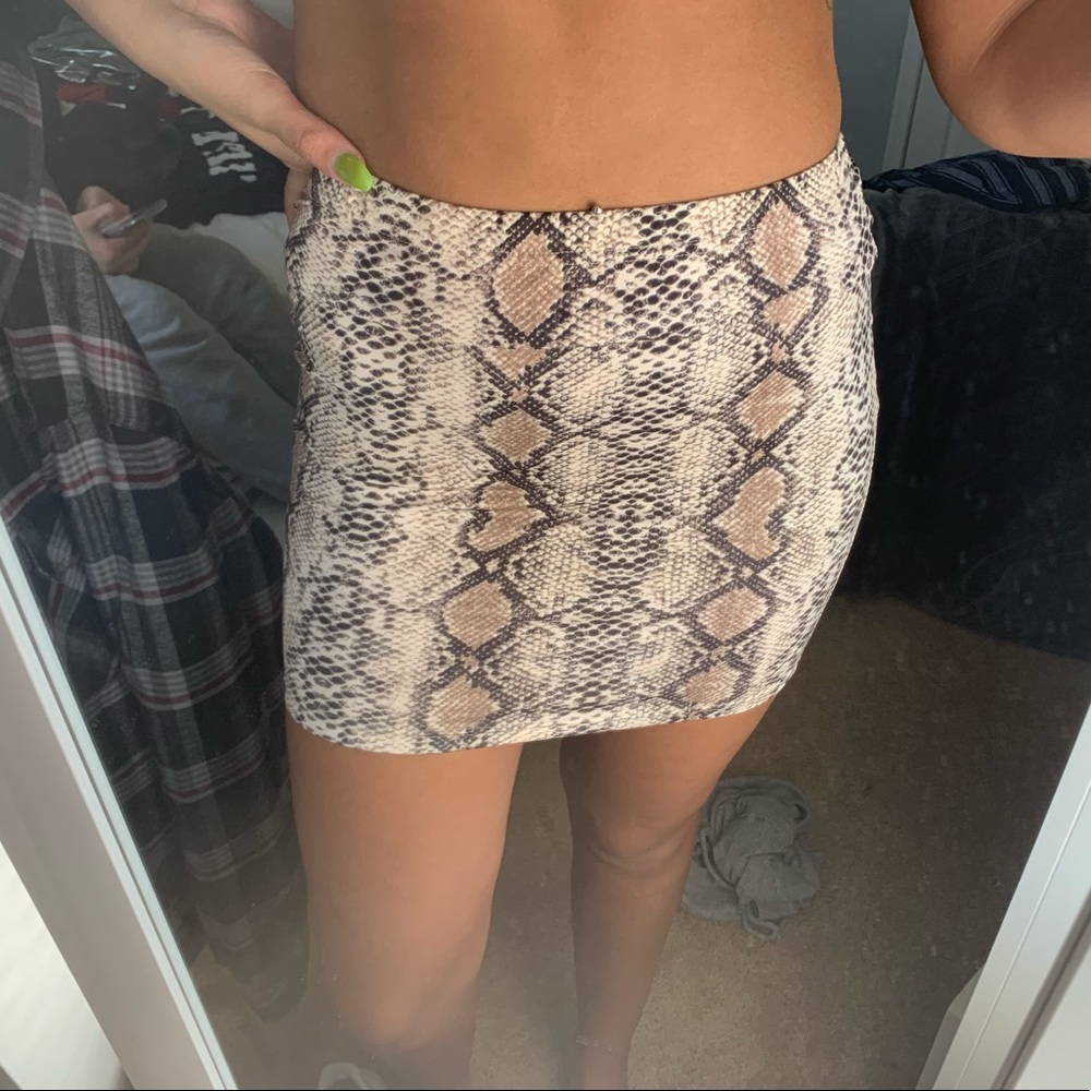 Snake Skin Miniskirt